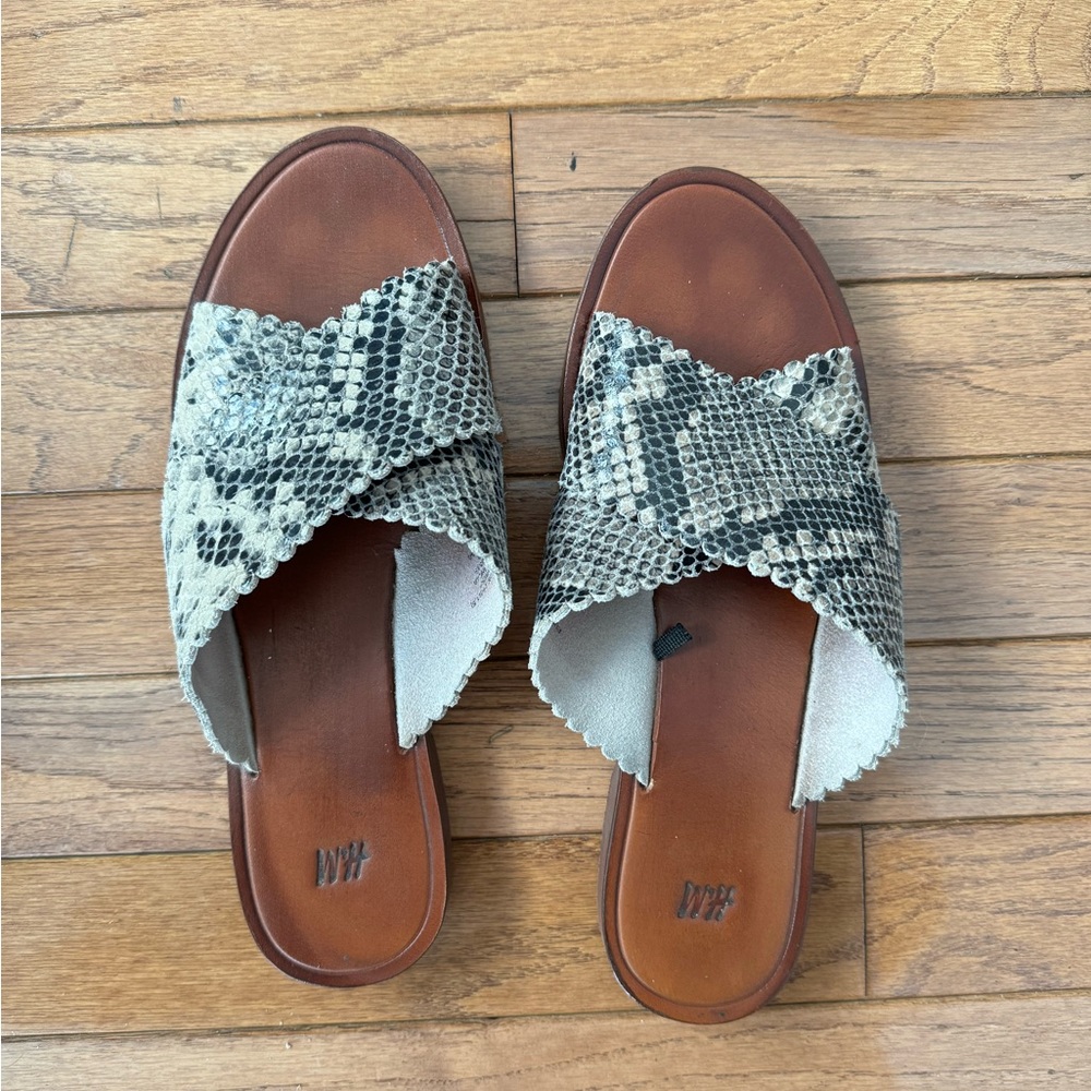 Snake print sandals